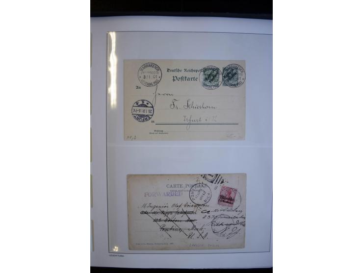 1900/1913, Sammlung mit ca. 30 Briefen, Karten und Ganzsachen, dabei viele R-Briefe und Karten, Satzfrankaturen, interessante