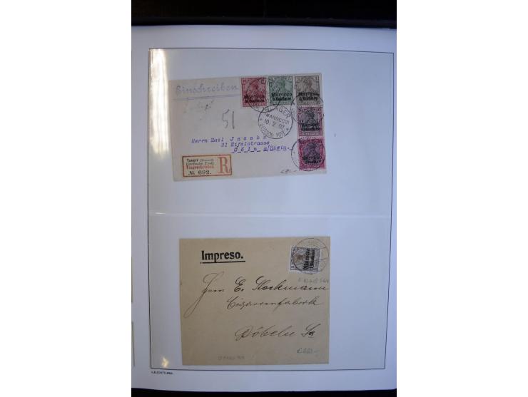 1900/1913, Sammlung mit ca. 30 Briefen, Karten und Ganzsachen, dabei viele R-Briefe und Karten, Satzfrankaturen, interessante