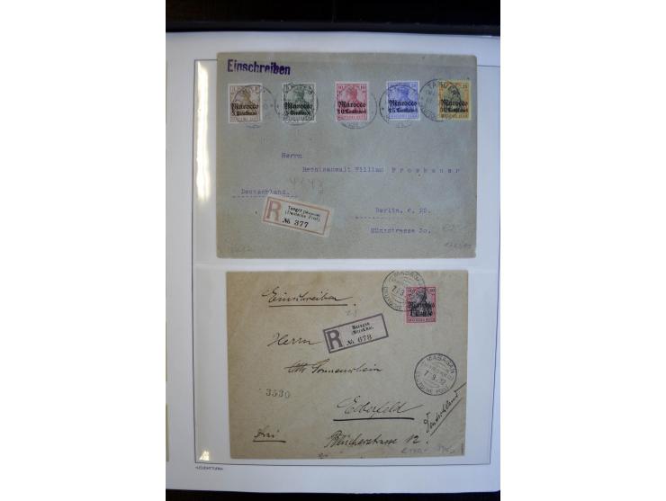 1900/1913, Sammlung mit ca. 30 Briefen, Karten und Ganzsachen, dabei viele R-Briefe und Karten, Satzfrankaturen, interessante