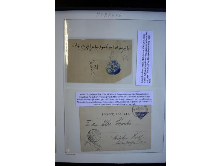 1900/1913, Sammlung mit ca. 30 Briefen, Karten und Ganzsachen, dabei viele R-Briefe und Karten, Satzfrankaturen, interessante