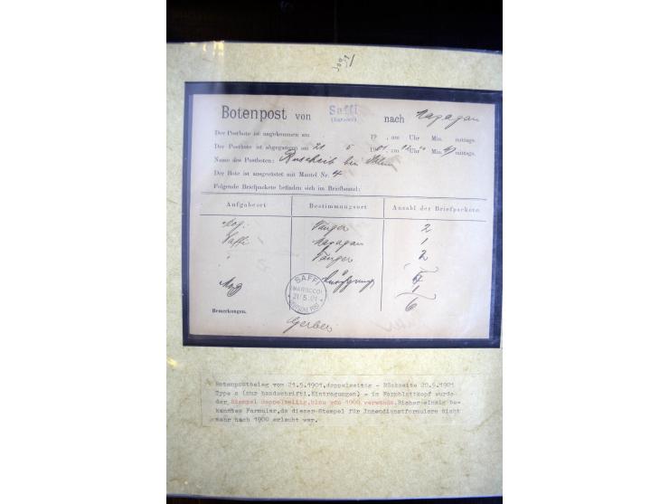 1900/1913, Sammlung mit ca. 30 Briefen, Karten und Ganzsachen, dabei viele R-Briefe und Karten, Satzfrankaturen, interessante