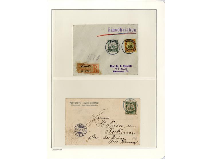 1889/1918, interessante Sammlung inkl. etwas Post aus der Besatzungszeit mit ca. 90 Briefen, Karten und Ganzsachen, Schwerpun