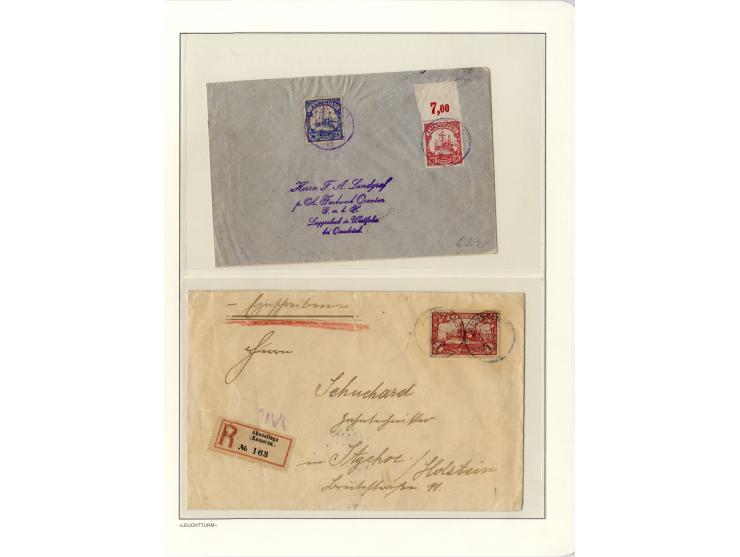 1889/1918, interessante Sammlung inkl. etwas Post aus der Besatzungszeit mit ca. 90 Briefen, Karten und Ganzsachen, Schwerpun