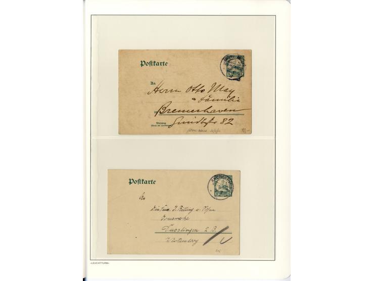1889/1918, interessante Sammlung inkl. etwas Post aus der Besatzungszeit mit ca. 90 Briefen, Karten und Ganzsachen, Schwerpun