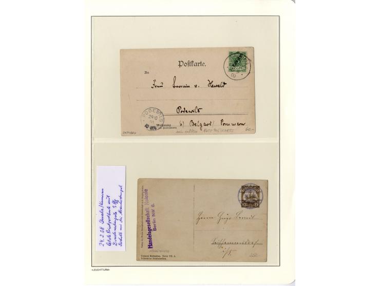1889/1918, interessante Sammlung inkl. etwas Post aus der Besatzungszeit mit ca. 90 Briefen, Karten und Ganzsachen, Schwerpun