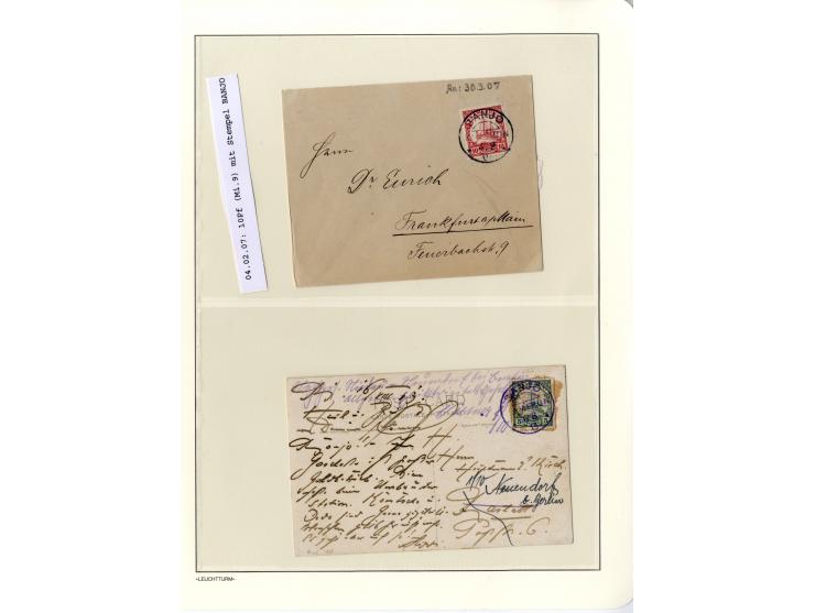 1889/1918, interessante Sammlung inkl. etwas Post aus der Besatzungszeit mit ca. 90 Briefen, Karten und Ganzsachen, Schwerpun