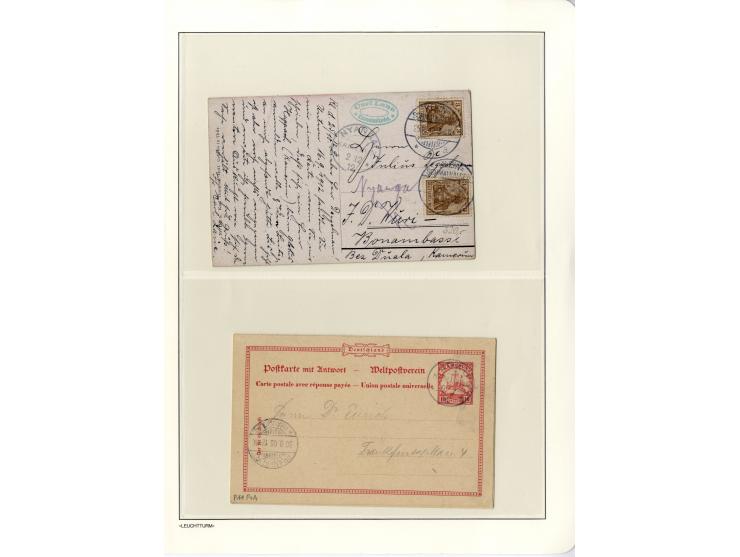 1889/1918, interessante Sammlung inkl. etwas Post aus der Besatzungszeit mit ca. 90 Briefen, Karten und Ganzsachen, Schwerpun