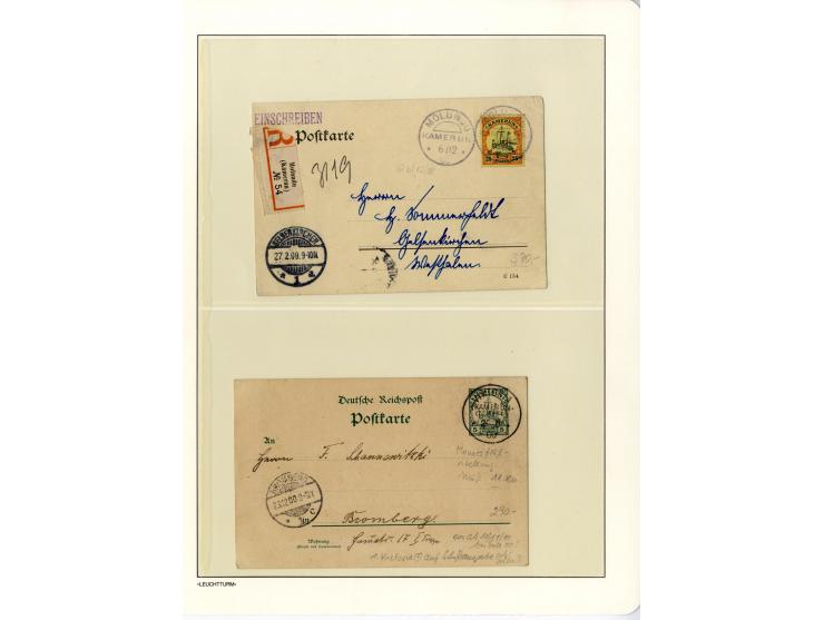 1889/1918, interessante Sammlung inkl. etwas Post aus der Besatzungszeit mit ca. 90 Briefen, Karten und Ganzsachen, Schwerpun
