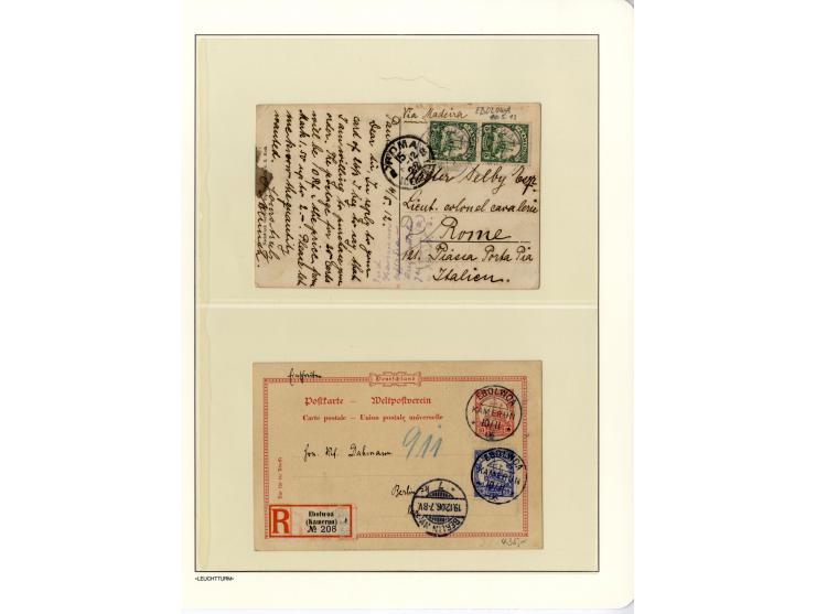 1889/1918, interessante Sammlung inkl. etwas Post aus der Besatzungszeit mit ca. 90 Briefen, Karten und Ganzsachen, Schwerpun