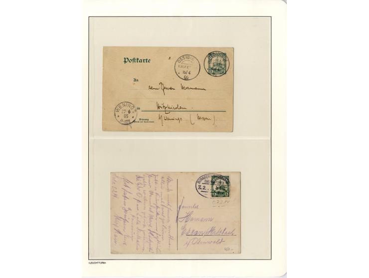 1889/1918, interessante Sammlung inkl. etwas Post aus der Besatzungszeit mit ca. 90 Briefen, Karten und Ganzsachen, Schwerpun