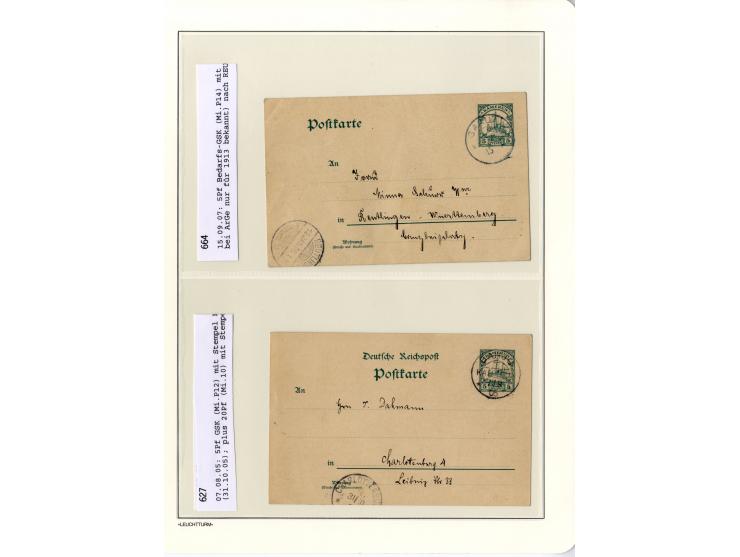 1889/1918, interessante Sammlung inkl. etwas Post aus der Besatzungszeit mit ca. 90 Briefen, Karten und Ganzsachen, Schwerpun