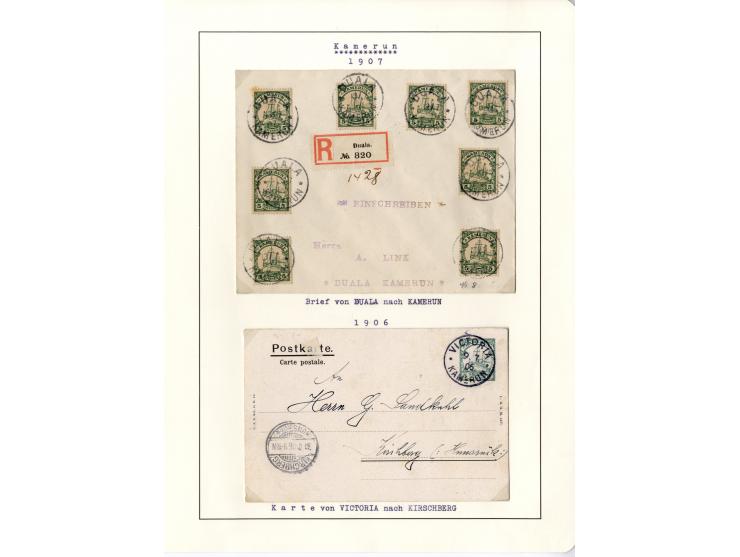 1889/1918, interessante Sammlung inkl. etwas Post aus der Besatzungszeit mit ca. 90 Briefen, Karten und Ganzsachen, Schwerpun