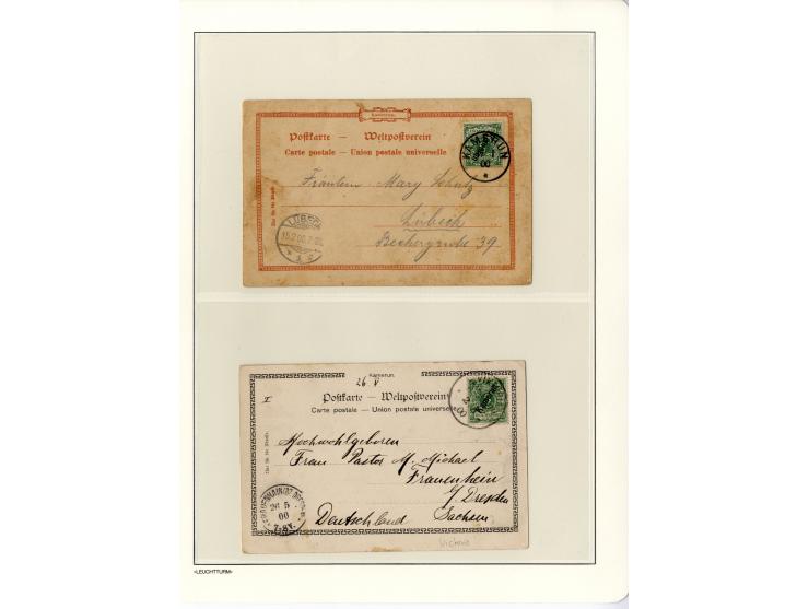 1889/1918, interessante Sammlung inkl. etwas Post aus der Besatzungszeit mit ca. 90 Briefen, Karten und Ganzsachen, Schwerpun