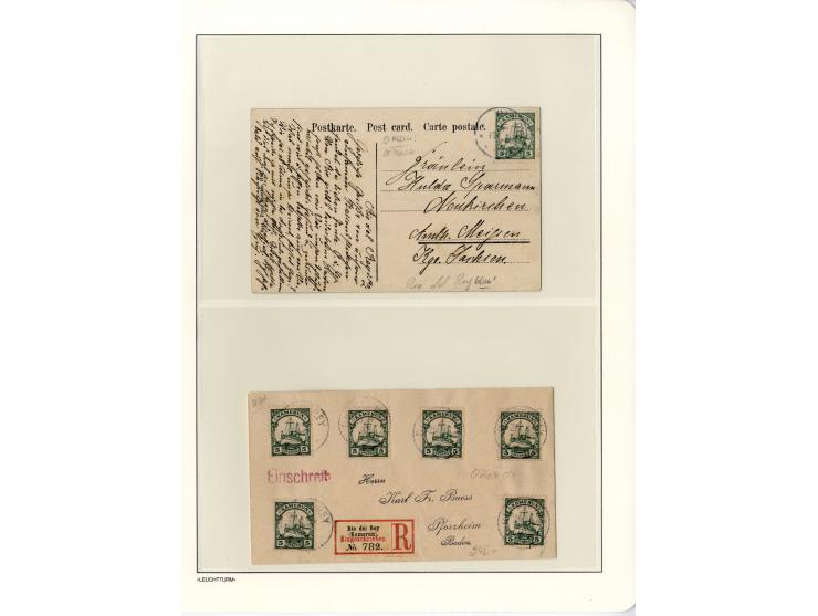 1889/1918, interessante Sammlung inkl. etwas Post aus der Besatzungszeit mit ca. 90 Briefen, Karten und Ganzsachen, Schwerpun