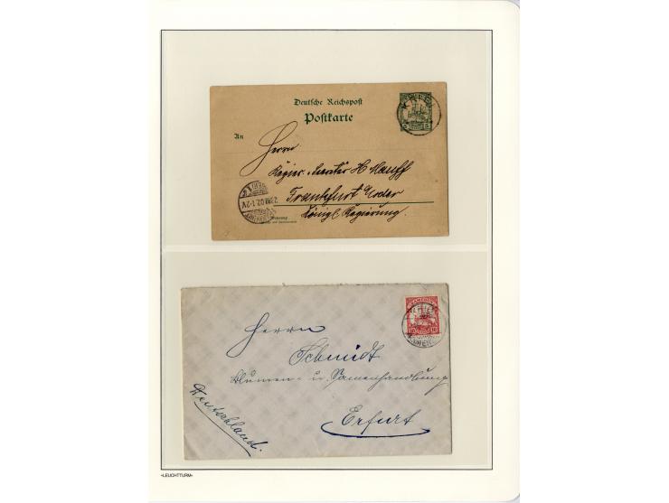 1889/1918, interessante Sammlung inkl. etwas Post aus der Besatzungszeit mit ca. 90 Briefen, Karten und Ganzsachen, Schwerpun