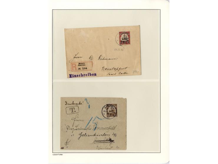 1889/1918, interessante Sammlung inkl. etwas Post aus der Besatzungszeit mit ca. 90 Briefen, Karten und Ganzsachen, Schwerpun