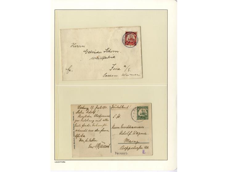 1889/1918, interessante Sammlung inkl. etwas Post aus der Besatzungszeit mit ca. 90 Briefen, Karten und Ganzsachen, Schwerpun