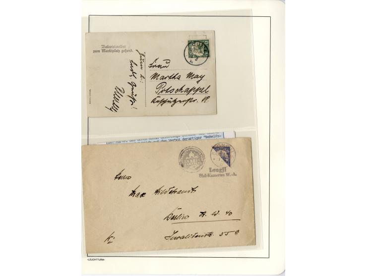 1889/1918, interessante Sammlung inkl. etwas Post aus der Besatzungszeit mit ca. 90 Briefen, Karten und Ganzsachen, Schwerpun