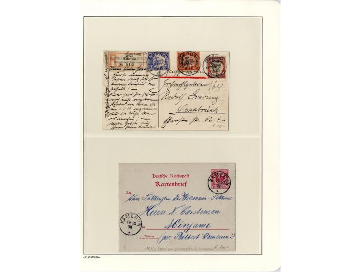 1889/1918, interessante Sammlung inkl. etwas Post aus der Besatzungszeit mit ca. 90 Briefen, Karten und Ganzsachen, Schwerpun