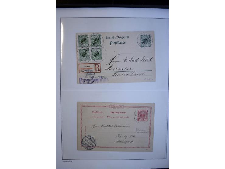 1889/1917, Sammlung mit über 30 Briefen, Karten und Ganzsachen, dabei Vorläufer-Ausgaben auf Bedarfspost, R-Briefe, unfrankie