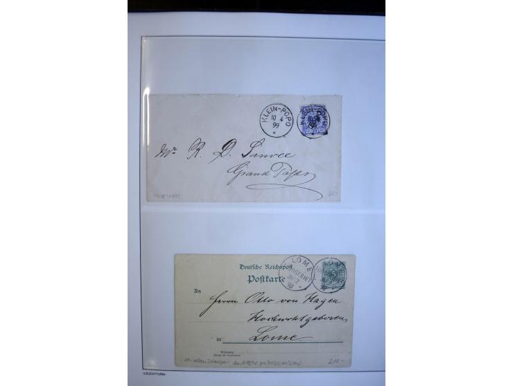 1889/1917, Sammlung mit über 30 Briefen, Karten und Ganzsachen, dabei Vorläufer-Ausgaben auf Bedarfspost, R-Briefe, unfrankie