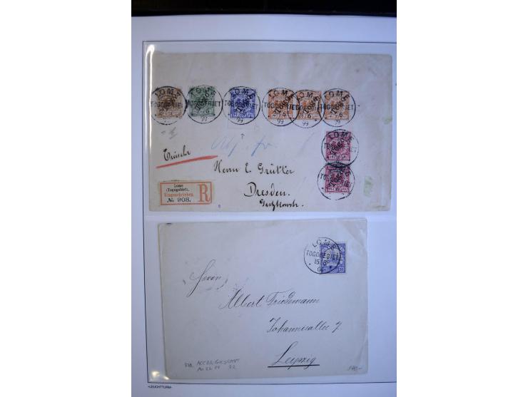 1889/1917, Sammlung mit über 30 Briefen, Karten und Ganzsachen, dabei Vorläufer-Ausgaben auf Bedarfspost, R-Briefe, unfrankie