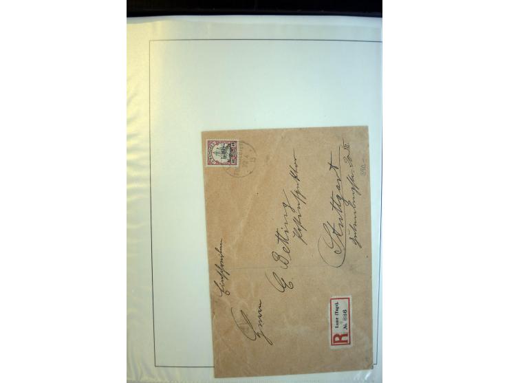 1889/1917, Sammlung mit über 30 Briefen, Karten und Ganzsachen, dabei Vorläufer-Ausgaben auf Bedarfspost, R-Briefe, unfrankie