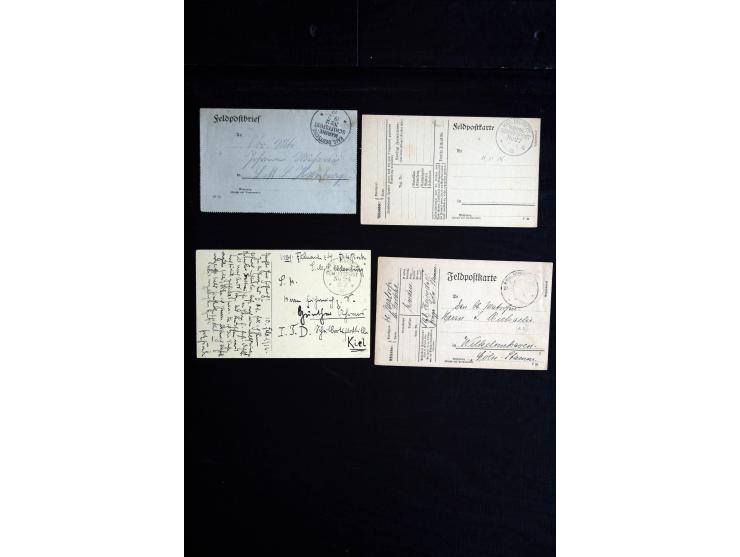 1905/19, über 90 Karten und Briefe mit Schwerpunkt I. WK mit fast nur verschiedenen Stempeln, dabei u.a. Internierten-Post mi