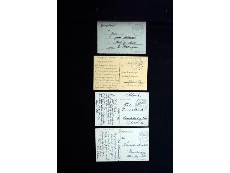 1905/19, über 90 Karten und Briefe mit Schwerpunkt I. WK mit fast nur verschiedenen Stempeln, dabei u.a. Internierten-Post mi