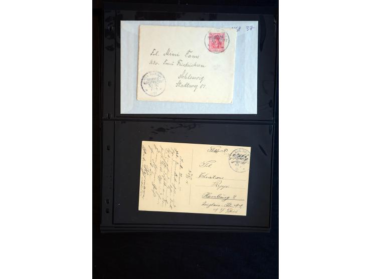 1905/19, über 90 Karten und Briefe mit Schwerpunkt I. WK mit fast nur verschiedenen Stempeln, dabei u.a. Internierten-Post mi