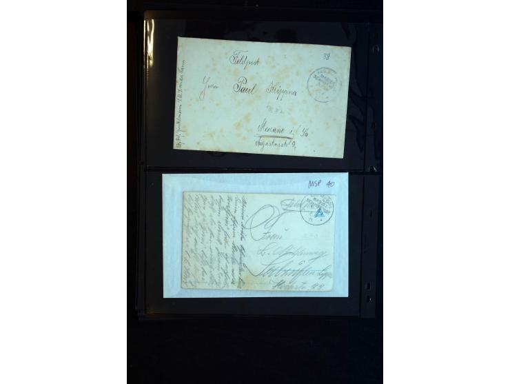 1905/19, über 90 Karten und Briefe mit Schwerpunkt I. WK mit fast nur verschiedenen Stempeln, dabei u.a. Internierten-Post mi