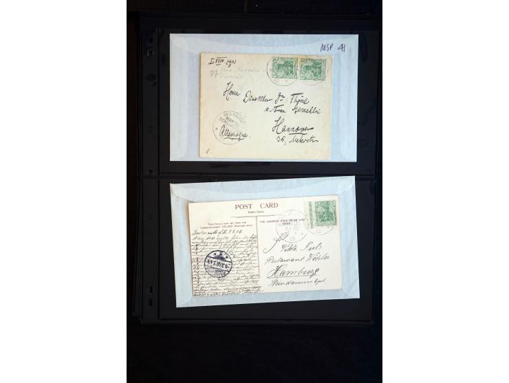 1905/19, über 90 Karten und Briefe mit Schwerpunkt I. WK mit fast nur verschiedenen Stempeln, dabei u.a. Internierten-Post mi