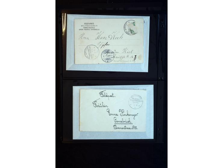 1905/19, über 90 Karten und Briefe mit Schwerpunkt I. WK mit fast nur verschiedenen Stempeln, dabei u.a. Internierten-Post mi