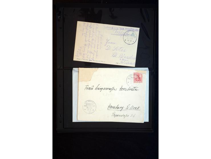 1905/19, über 90 Karten und Briefe mit Schwerpunkt I. WK mit fast nur verschiedenen Stempeln, dabei u.a. Internierten-Post mi