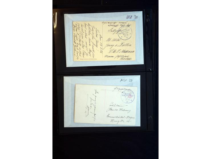 1905/19, über 90 Karten und Briefe mit Schwerpunkt I. WK mit fast nur verschiedenen Stempeln, dabei u.a. Internierten-Post mi
