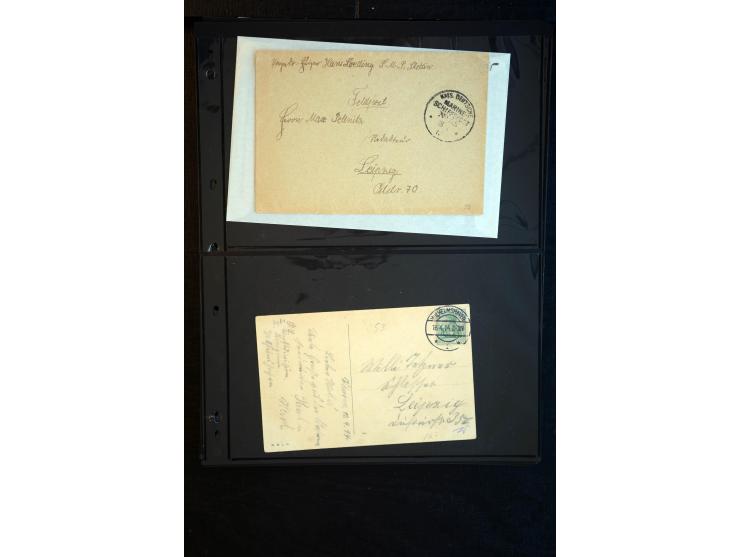 1905/19, über 90 Karten und Briefe mit Schwerpunkt I. WK mit fast nur verschiedenen Stempeln, dabei u.a. Internierten-Post mi