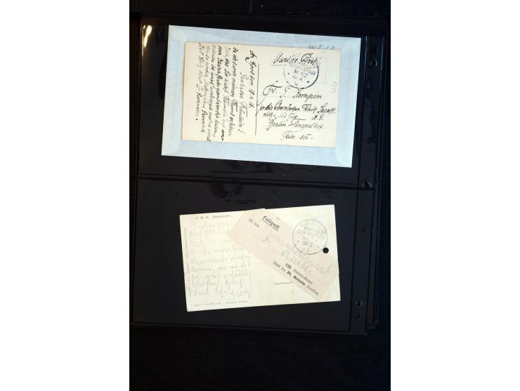 1905/19, über 90 Karten und Briefe mit Schwerpunkt I. WK mit fast nur verschiedenen Stempeln, dabei u.a. Internierten-Post mi