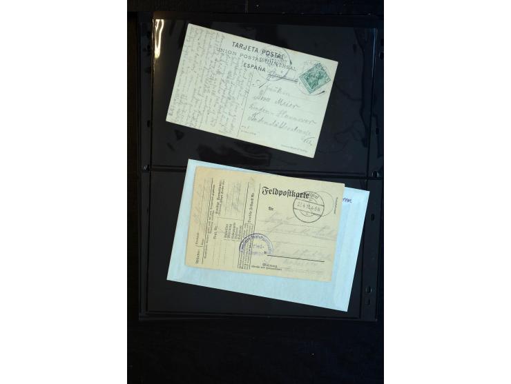 1905/19, über 90 Karten und Briefe mit Schwerpunkt I. WK mit fast nur verschiedenen Stempeln, dabei u.a. Internierten-Post mi