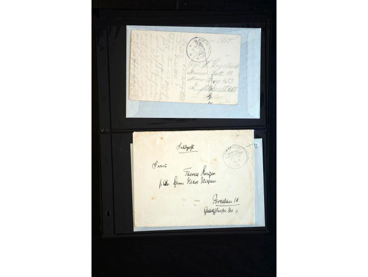 1905/19, über 90 Karten und Briefe mit Schwerpunkt I. WK mit fast nur verschiedenen Stempeln, dabei u.a. Internierten-Post mi