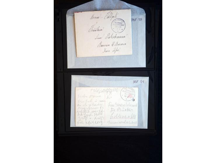 1905/19, über 90 Karten und Briefe mit Schwerpunkt I. WK mit fast nur verschiedenen Stempeln, dabei u.a. Internierten-Post mi