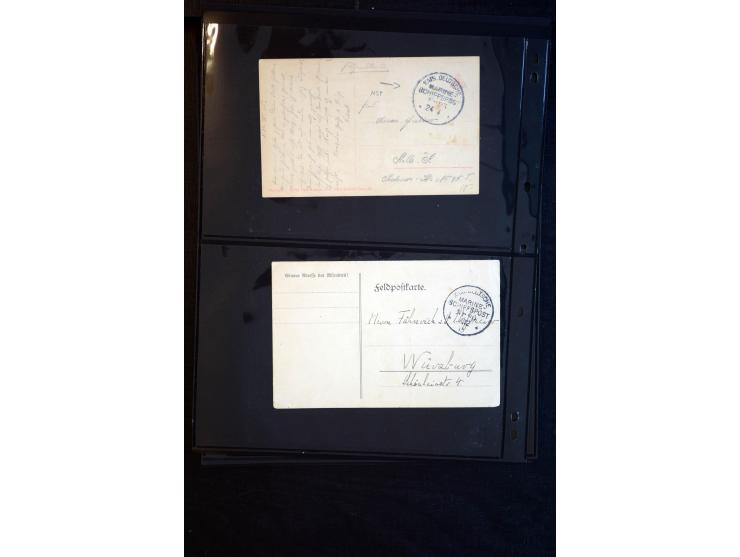 1905/19, über 90 Karten und Briefe mit Schwerpunkt I. WK mit fast nur verschiedenen Stempeln, dabei u.a. Internierten-Post mi