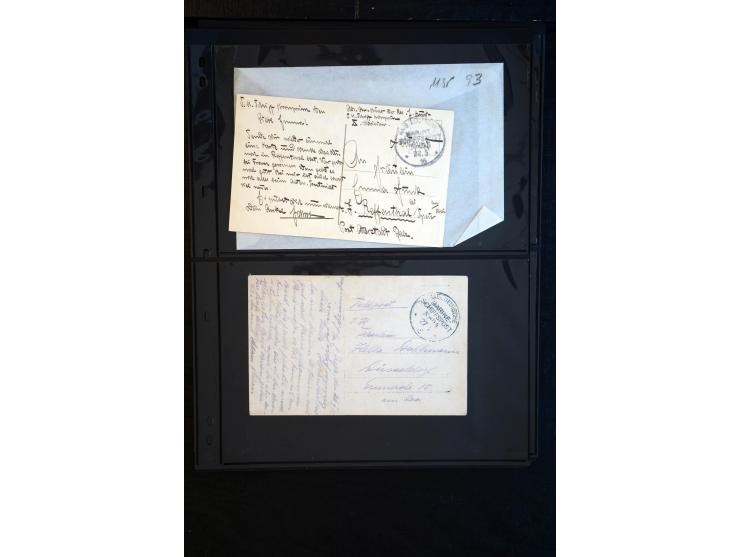 1905/19, über 90 Karten und Briefe mit Schwerpunkt I. WK mit fast nur verschiedenen Stempeln, dabei u.a. Internierten-Post mi