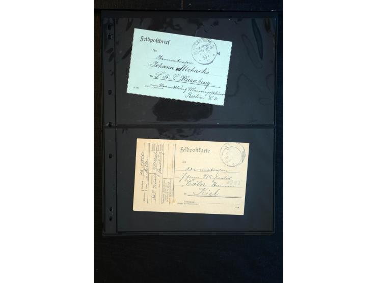 1905/19, über 90 Karten und Briefe mit Schwerpunkt I. WK mit fast nur verschiedenen Stempeln, dabei u.a. Internierten-Post mi