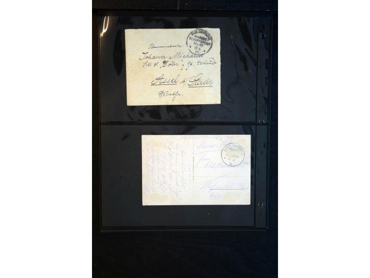 1905/19, über 90 Karten und Briefe mit Schwerpunkt I. WK mit fast nur verschiedenen Stempeln, dabei u.a. Internierten-Post mi