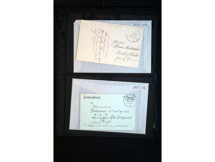 1905/19, über 90 Karten und Briefe mit Schwerpunkt I. WK mit fast nur verschiedenen Stempeln, dabei u.a. Internierten-Post mi