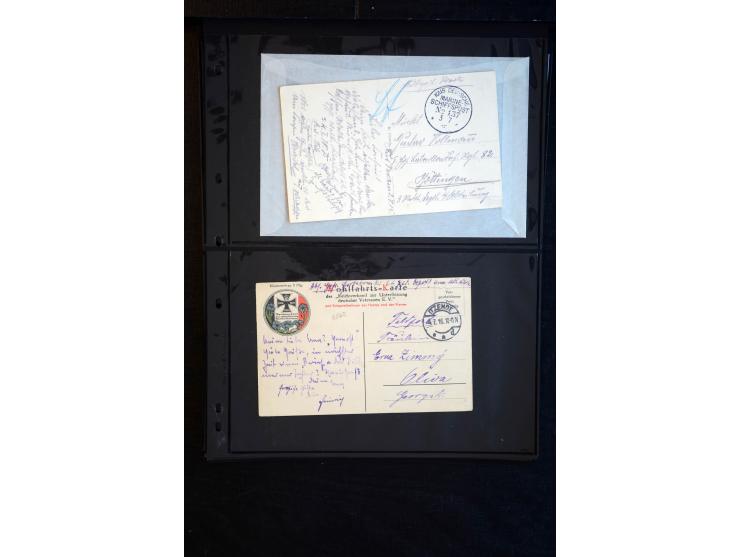 1905/19, über 90 Karten und Briefe mit Schwerpunkt I. WK mit fast nur verschiedenen Stempeln, dabei u.a. Internierten-Post mi