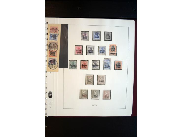 1914/20, ungebrauchte und gestempelte Sammlung mit einigen Briefen, dabei u.a. Libau Mi.-Nr.  1-6B a und b (ohne 2Bb),  Dorpa