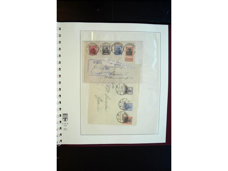 1914/20, ungebrauchte und gestempelte Sammlung mit einigen Briefen, dabei u.a. Libau Mi.-Nr.  1-6B a und b (ohne 2Bb),  Dorpa