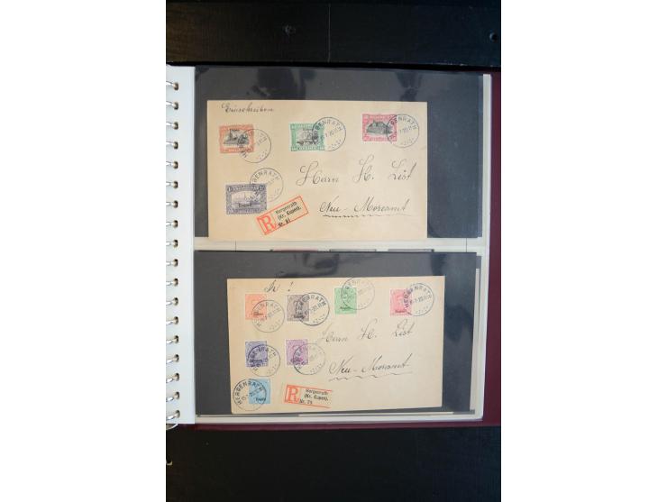 1914/20, ungebrauchte und gestempelte Sammlung mit einigen Briefen, dabei u.a. Libau Mi.-Nr.  1-6B a und b (ohne 2Bb),  Dorpa