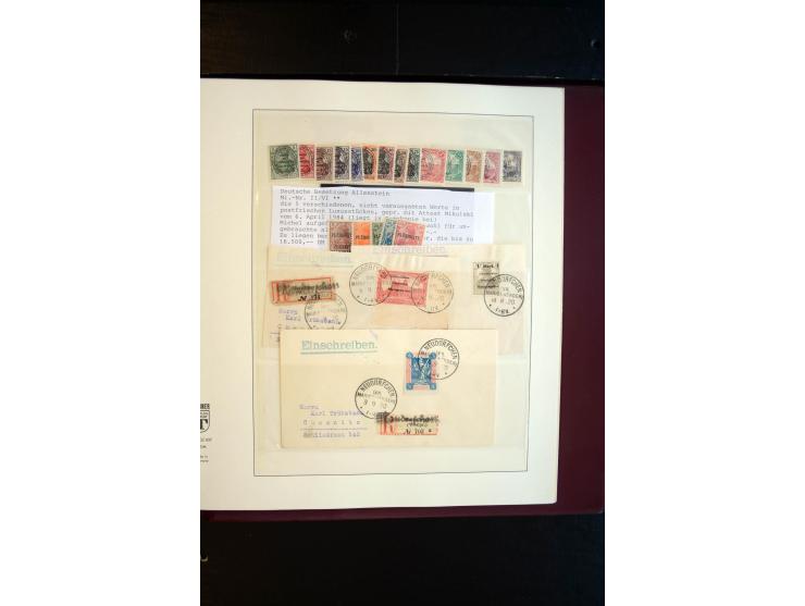 1914/20, ungebrauchte und gestempelte Sammlung mit einigen Briefen, dabei u.a. Libau Mi.-Nr.  1-6B a und b (ohne 2Bb),  Dorpa
